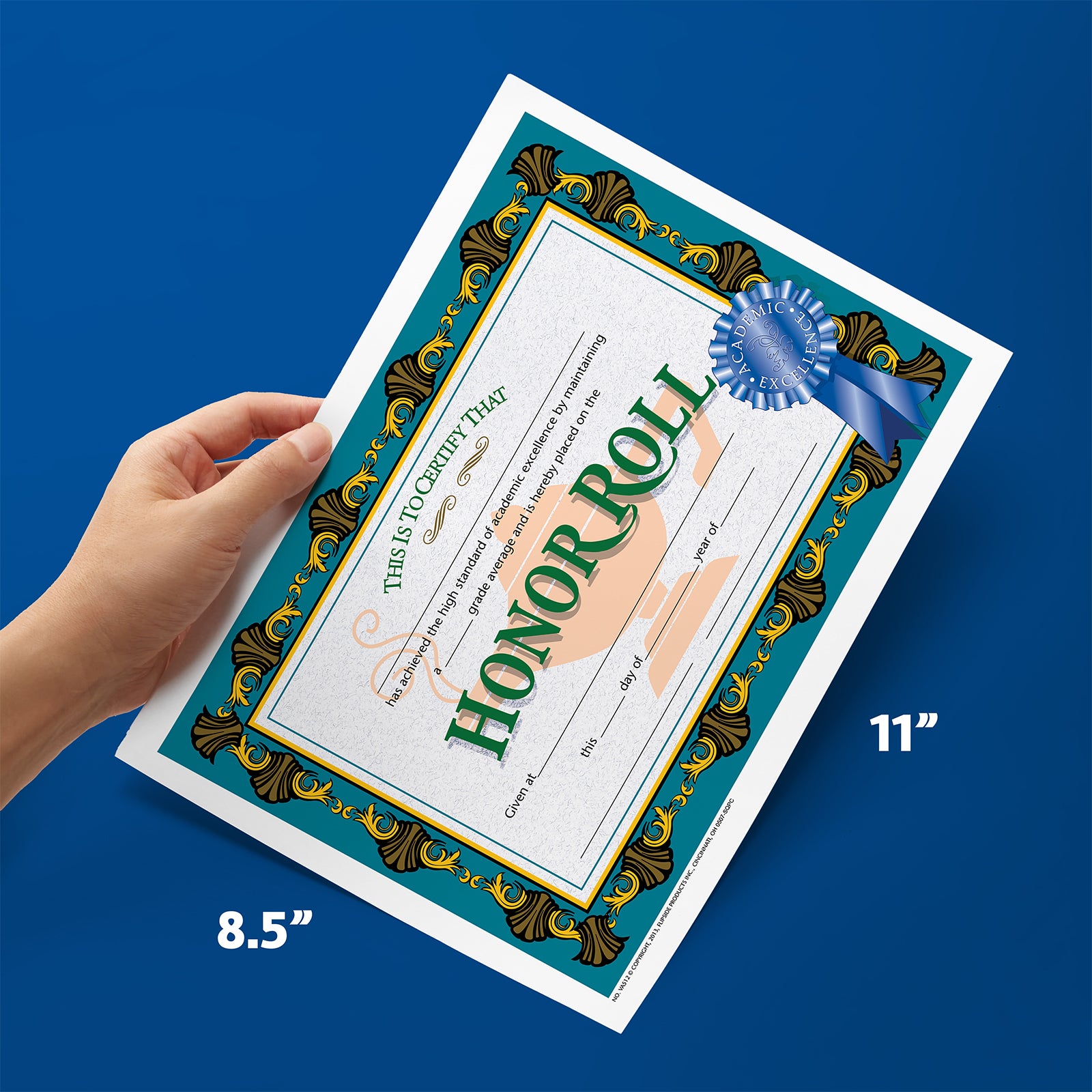 Honor Roll Certificate, 8.5" x 11", Pack of 30