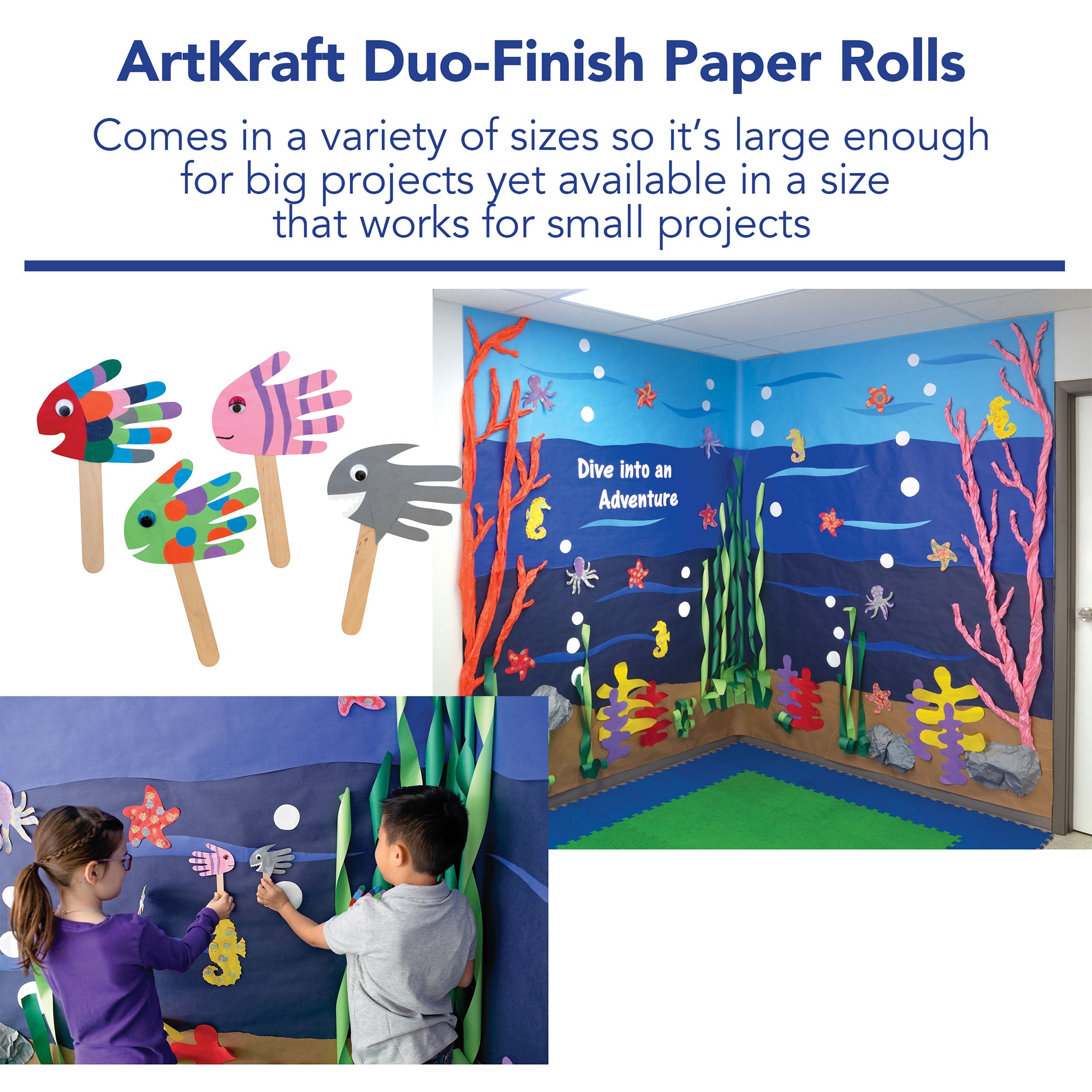 Duo-Finish Paper, Aqua, 36" x 1,000', 1 Roll
