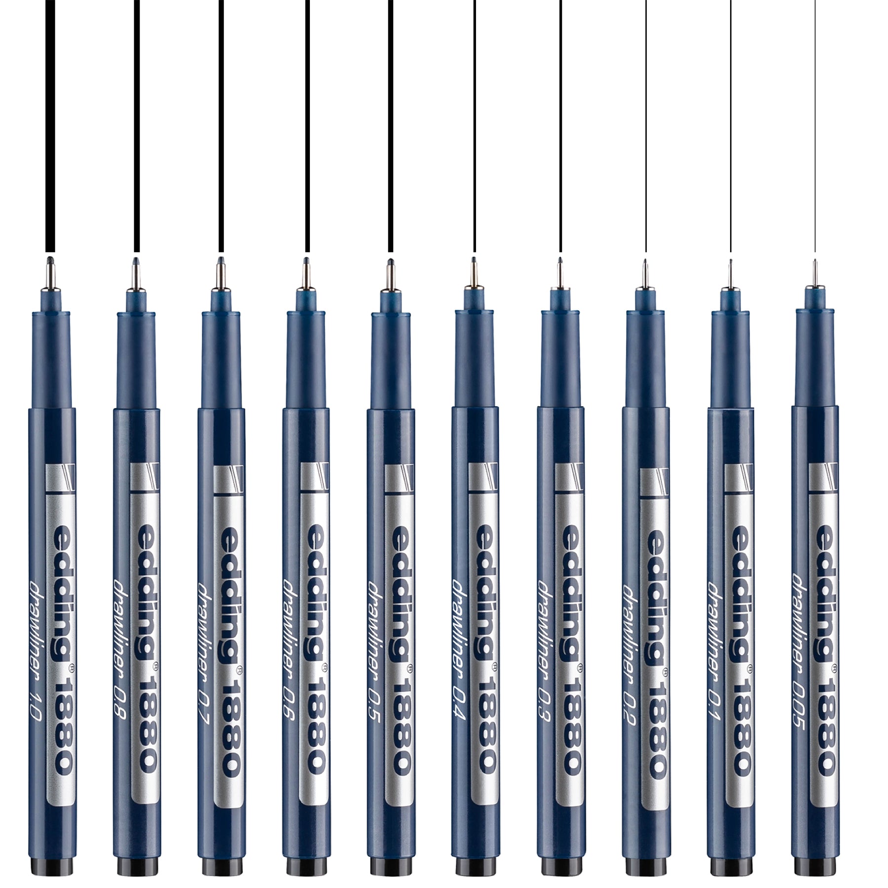 edding 1880 Drawliner - Set of 10 - Assorted