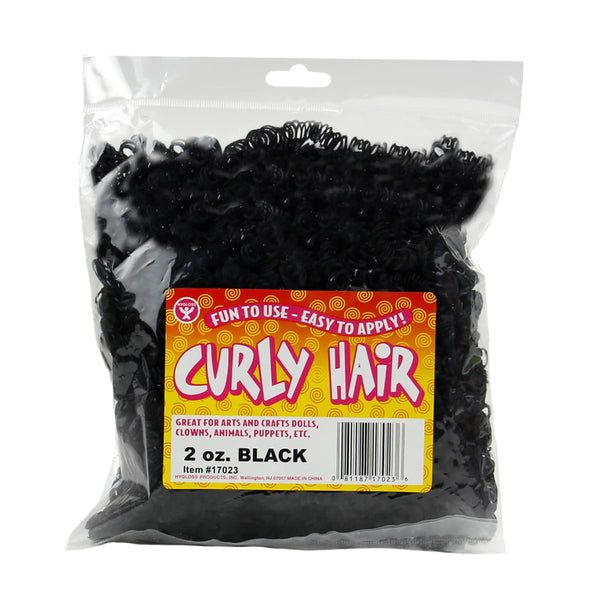 Curly Hair - 2 oz., Black