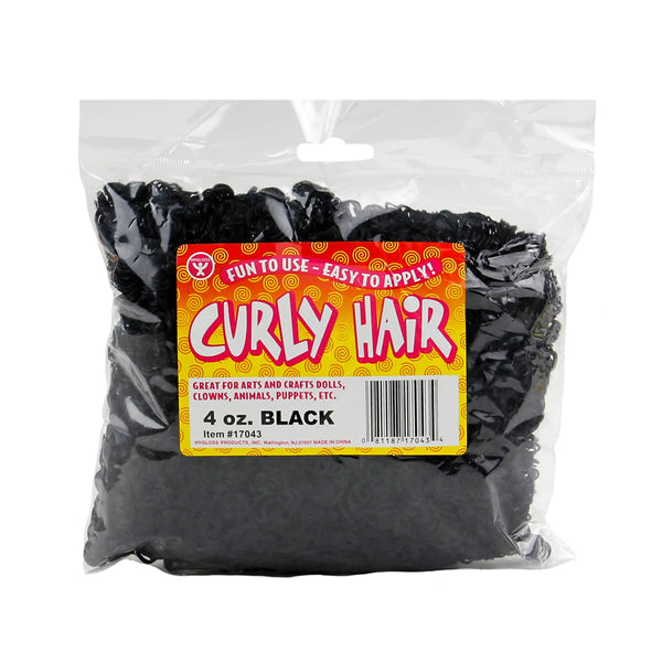 Curly Hair - 4 oz., Black