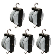 Pulley, Double, Parallel, Metal, 50mm, Pack of 5