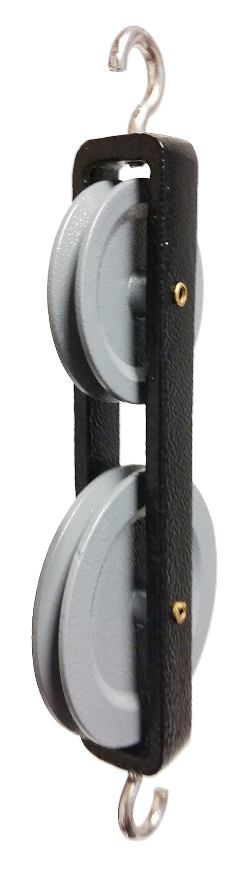 Pulley, Double, Tandem, 2 Metal Wheels (38mm and 50mm), Pack of 10