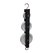 Pulley, Triple, Tandem, 3 Metal Wheels (25mm, 38mm, and 50mm)