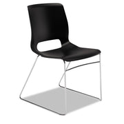 Onyx Seat Color - Plastic Seat Material - Onyx Back Color - Polypropylene Back Material - Silver Frame Color - Sled Base - 4 / Carton