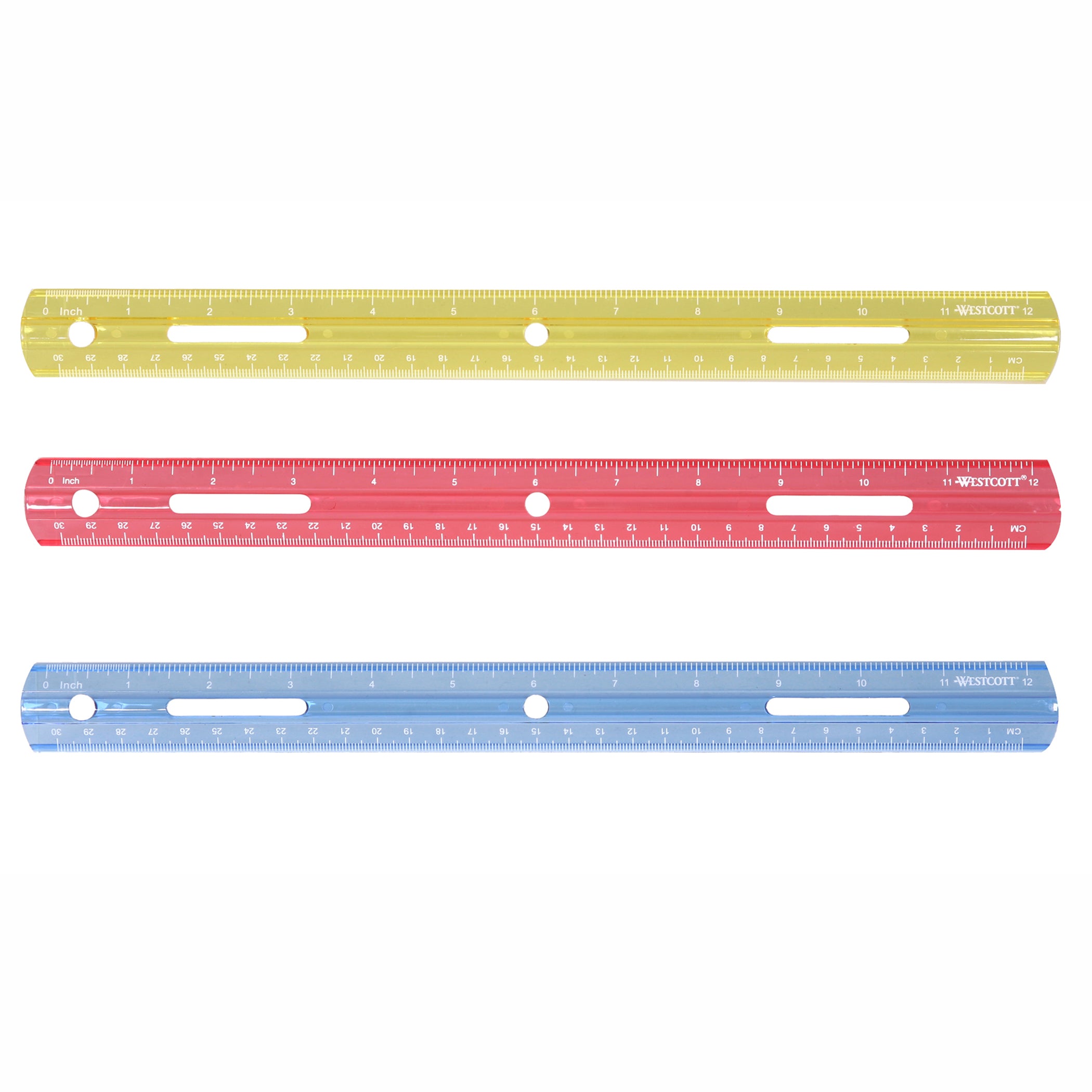 12" Plastic Ruler, Assorted Colors (No Color Choice)