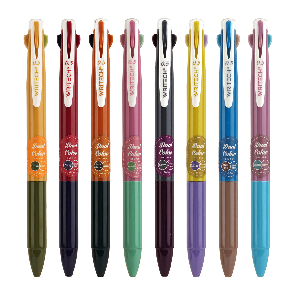 4PK VNTG DUAL COLOR RETRACT GEL PEN