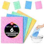 Compressed Sponge 8.5"x8.5" Rectangle - 6