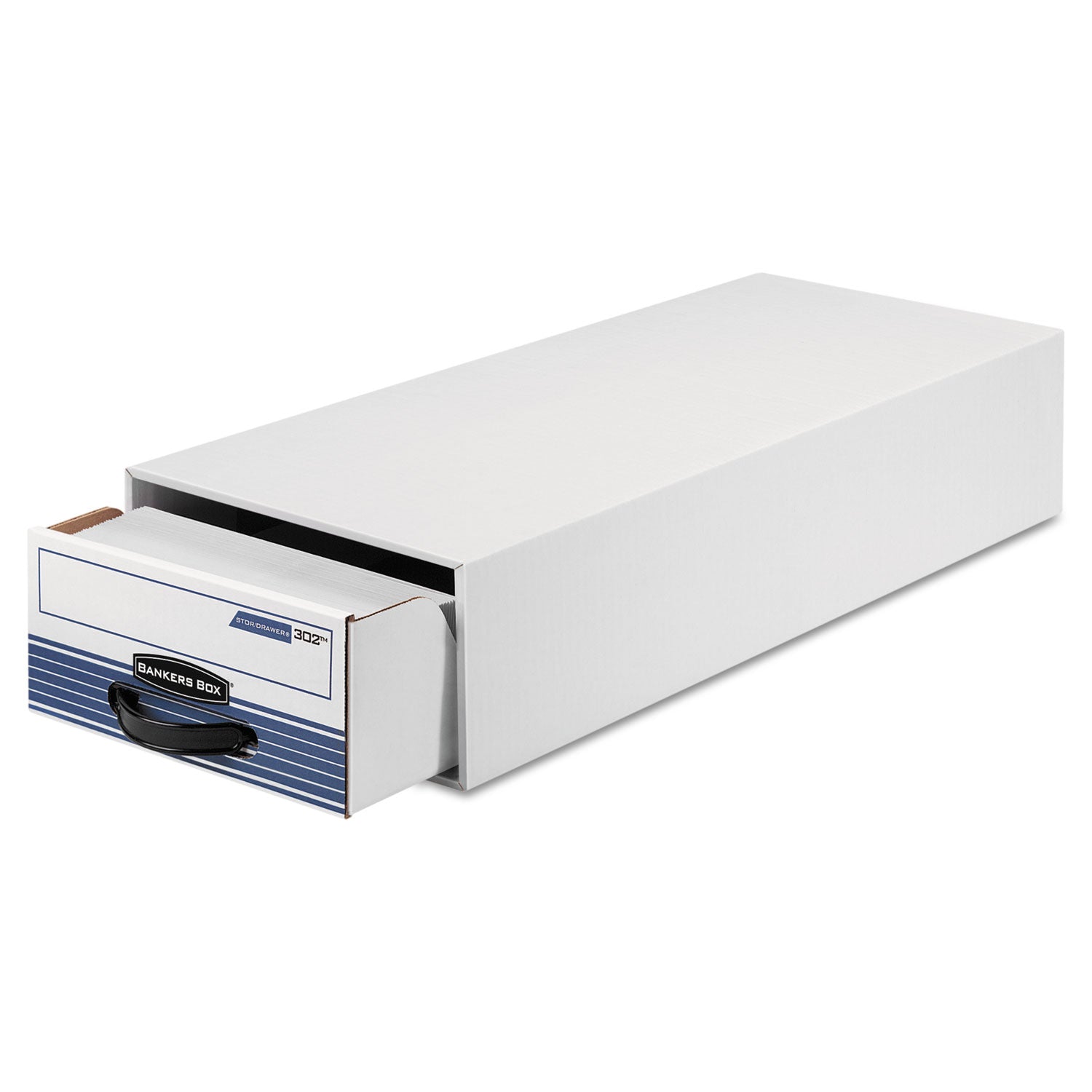 Internal Dimensions: 9.25" Width x 23.25" Depth x 4.38" Height - External Dimensions: 10.5" Width x 25.2" Depth x 5.3" Height - Medium Duty - Stackable - Steel, Plastic - White, Blue - For File - Recycled - 12 / Carton