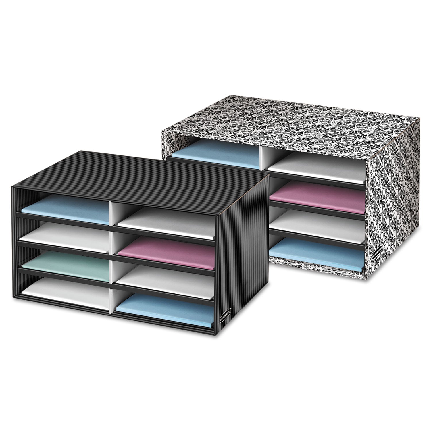 Compartment Size : 2.13" x 9" x 12" - 10.25" Height x 19.50" Width x 12.38" Depth - Desktop - Adjustable - 60% Recycled - Gray - 1 Each