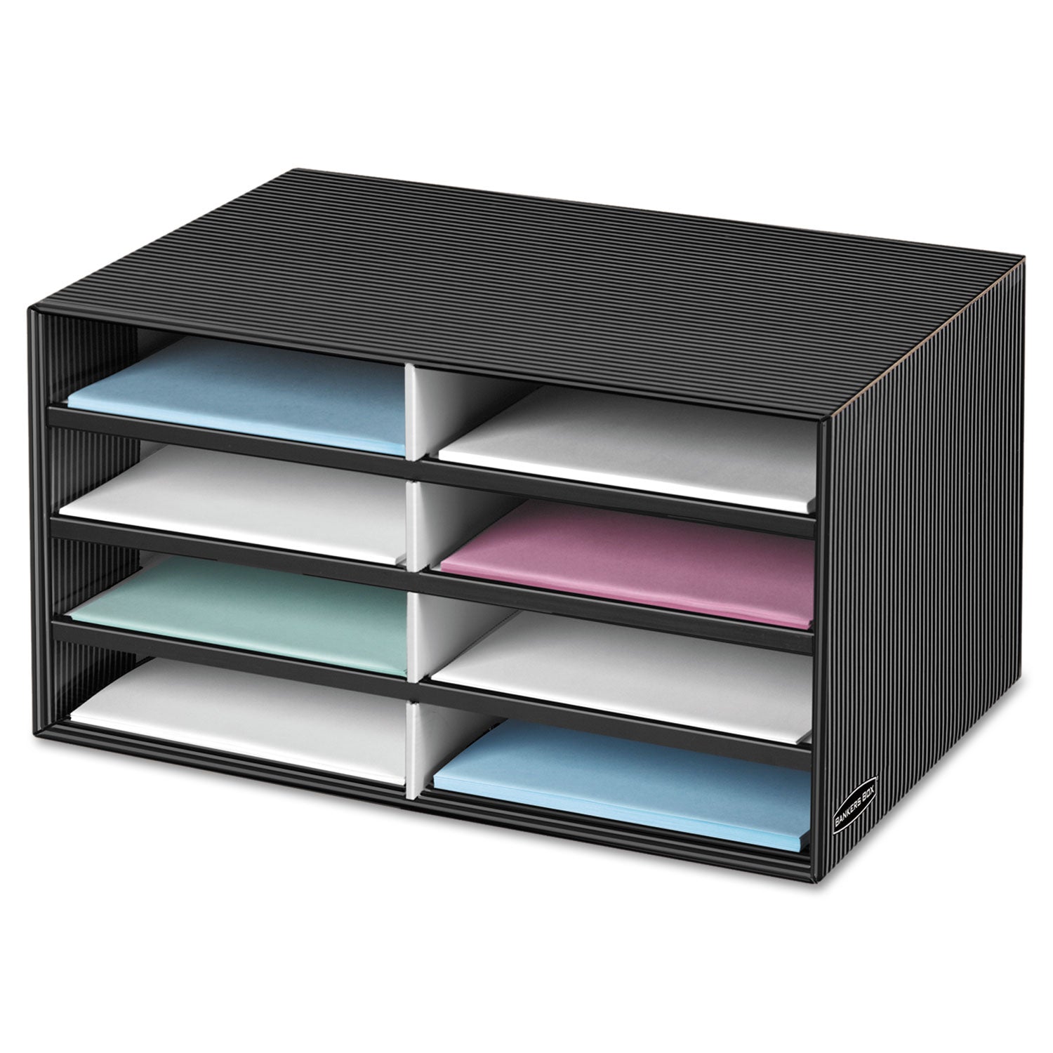 Compartment Size : 2.13" x 9" x 12" - 10.25" Height x 19.50" Width x 12.38" Depth - Desktop - Adjustable - 60% Recycled - Gray - 1 Each
