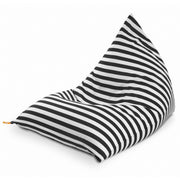 Jaxx Twist Outdoor Bean Bag Chair, Black & White Stripes