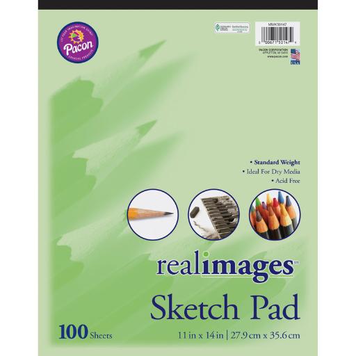 Dixon Ticonderoga PACMMK50147 Real Images Sketch Pad Stand Weight  11 X 14 in. - 100 Sheets