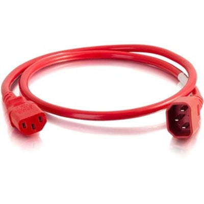 3ft 18awg Power Cord Iec320c14 to Iec320c13 -red