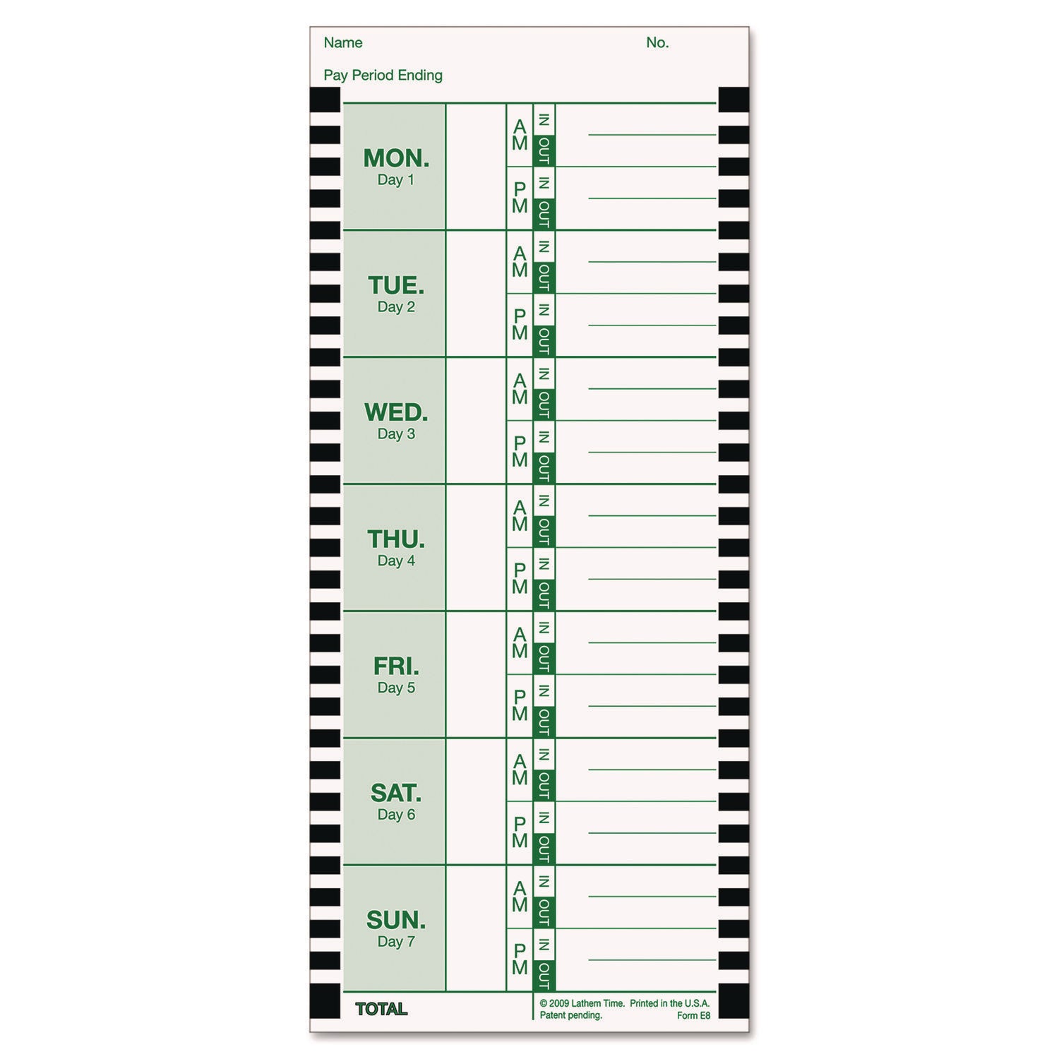 8.25" x 3.38" Form Size - White - Black Print Color - 1 Pack