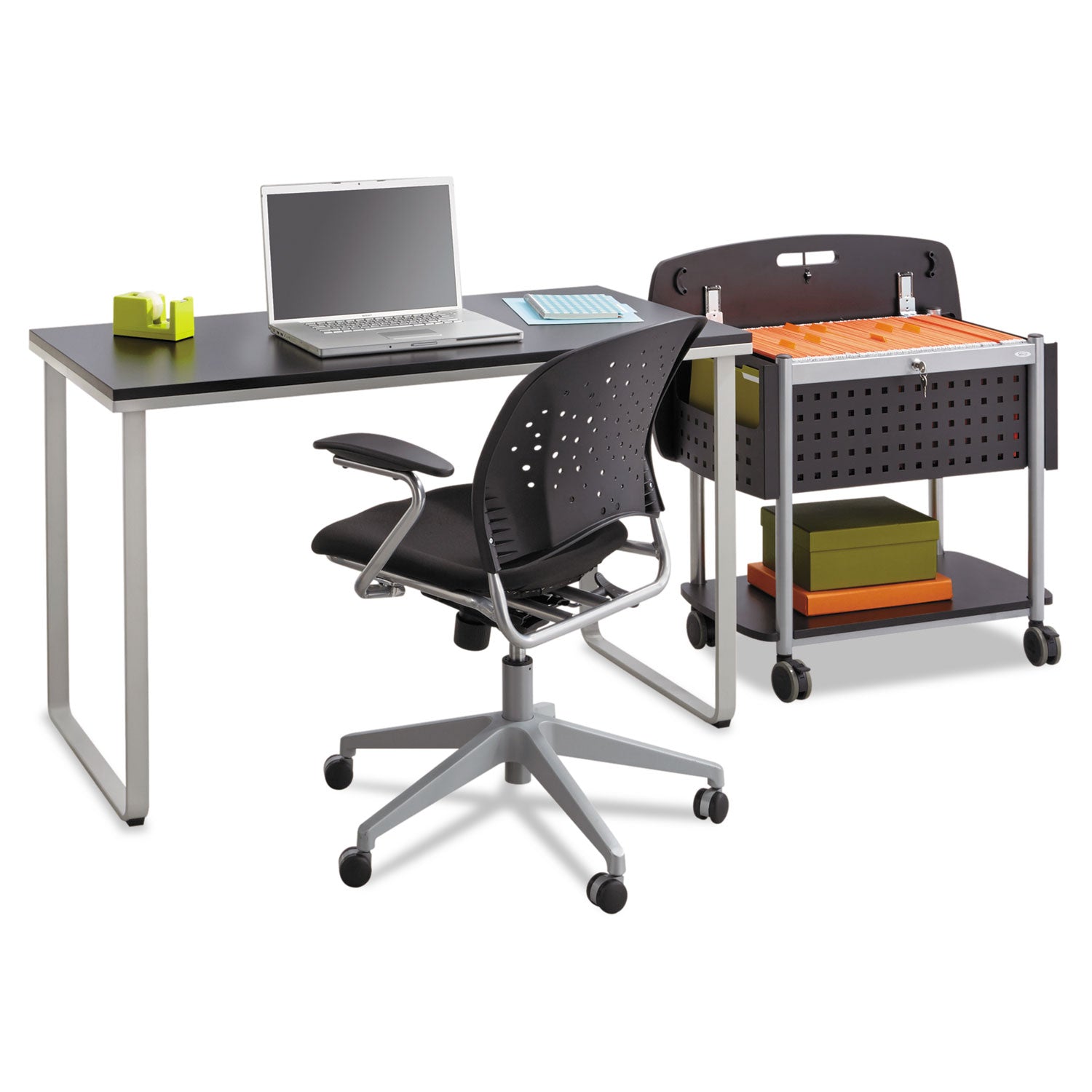 Steel Workstation - Bch Wht