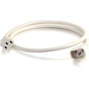 Power Cord - C14 - C13 - 5feet Length - White - Full Length Color Jacket with Ma(1/Ea)