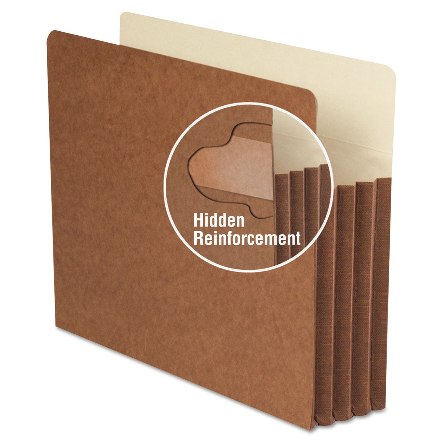 Smead TUFF Straight Tab Cut Legal Recycled File Pocket - 8 1/2" x 14" - 7" Expansion - 12.5 pt. - Redrope - Reinforced, Heavyweight Cover, Tear Resistant - 30% Recycled - 5 / Box