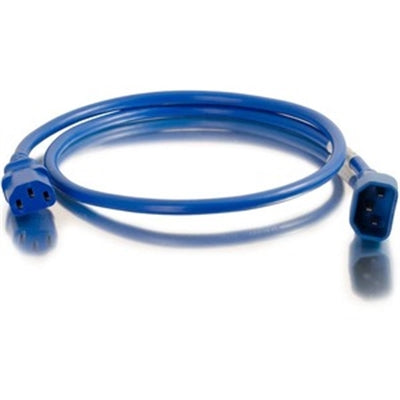 C2G 6ft (1.8m) 14AWG Power Cord (IEC320C14 to IEC320C13) – Blue