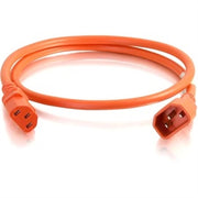 C2G Power Cord, Long Extension Cord, Power Extension Cord, 14 AWG, Orange, 8 Feet (2.43 Meters), Cables to Go 17560
