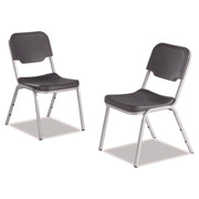 Rough n Ready® 4 Pack Stack Chair, Charcoal