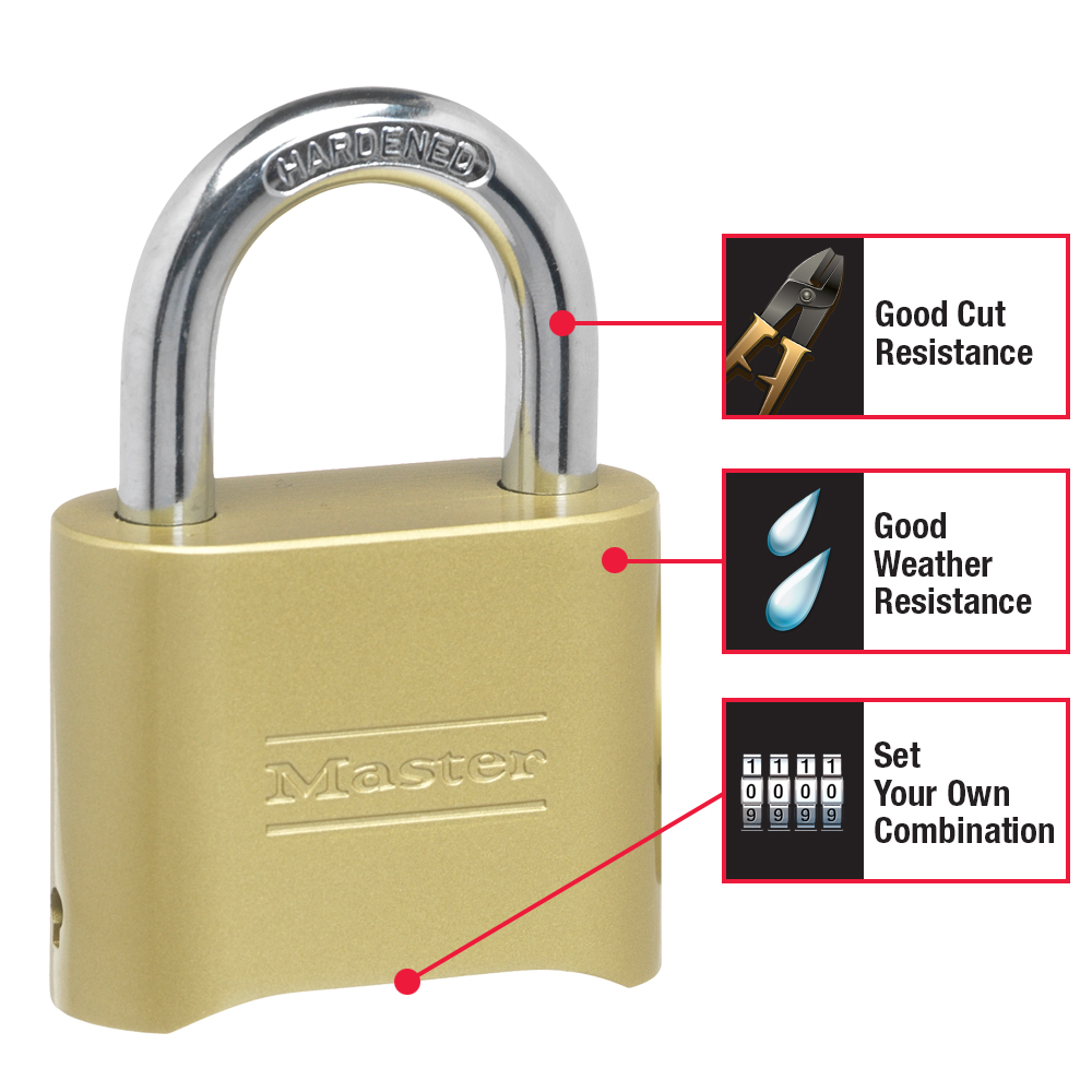 2in (51mm) Wide Set Your Own Combination Solid Body Padlock