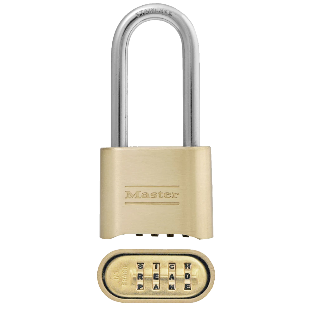 2 in (51mm) Wide Resettable Combination Brass Padlock with 2-1/4in (57mm) Shackle