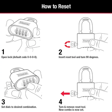 2in (51mm) Wide Resettable Combination Brass Padlock
