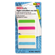 12 x Blue, 12 x Yellow, 12 x Magenta, 12 x Green - 2" Flag/Note Width x 11/16" Flag/Note Length - Rectangle - Assorted - Plastic - Removable, Self-adhesive - 1 Pack