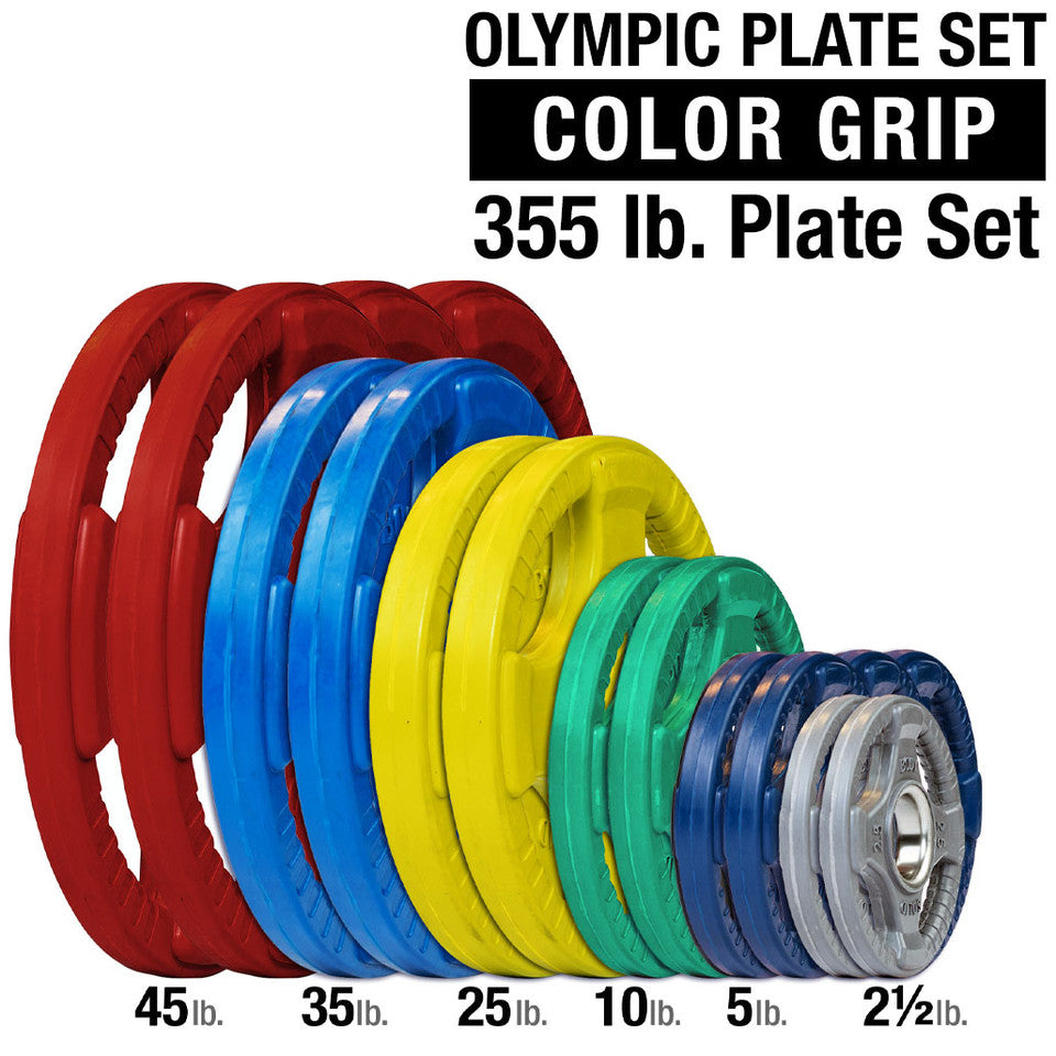 Color Rubber/Hand Grip/Oly Plate 355Lbs
