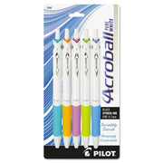 Pilot .7mm Retractable Pens - 0.7 mm Fine Pen Point - Refillable - Retractable - Black Ink - Advanced Ink - White Barrel - Tungsten Carbide Tip - 5 / Pack
