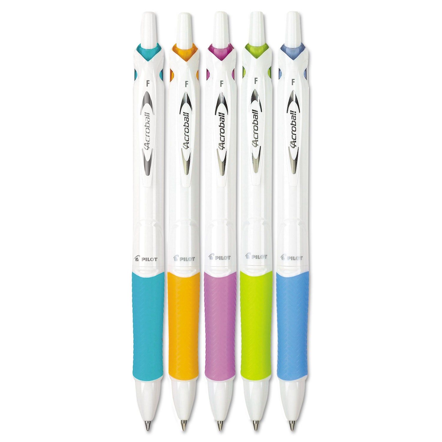 Pilot .7mm Retractable Pens - 0.7 mm Fine Pen Point - Refillable - Retractable - Black Ink - Advanced Ink - White Barrel - Tungsten Carbide Tip - 5 / Pack