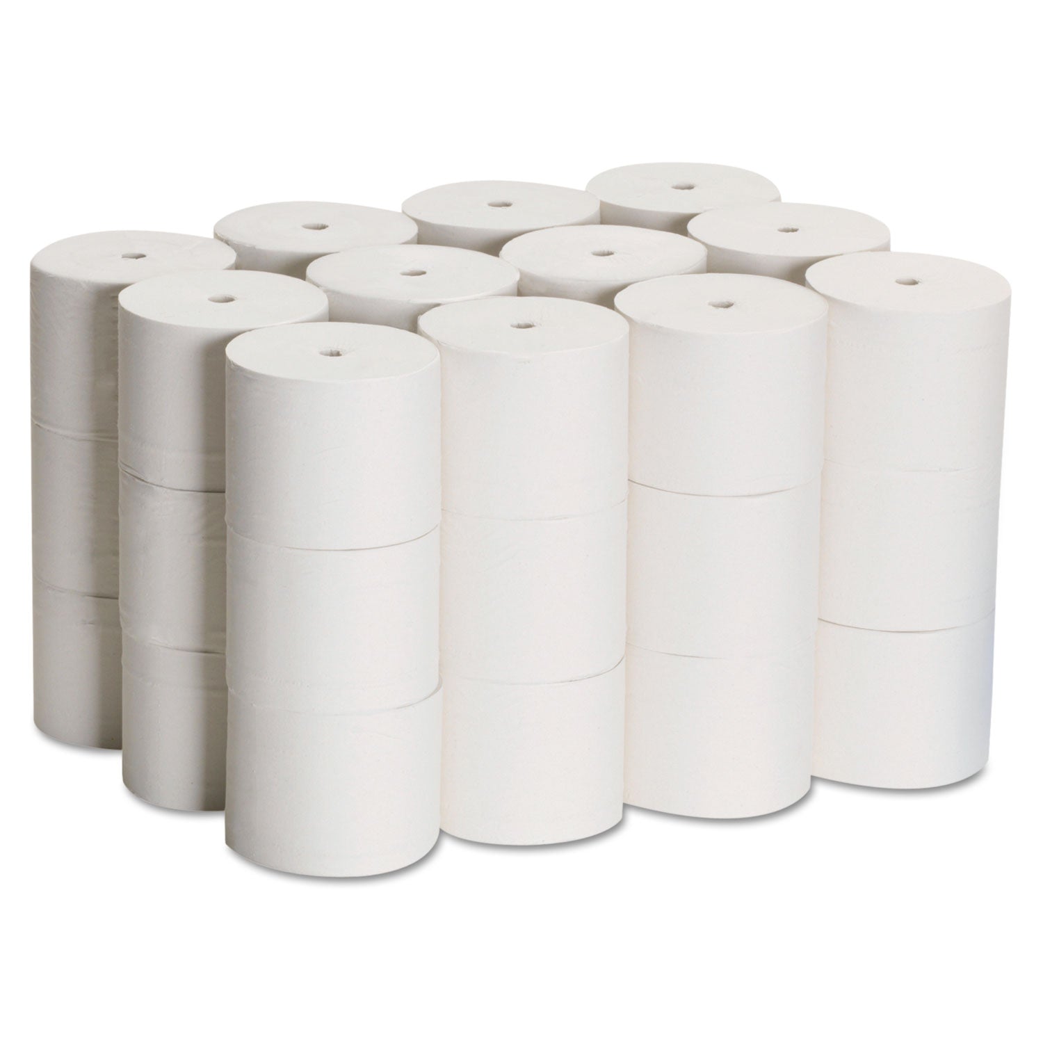 Compact Coreless Recycled Toilet Paper - 2 Ply - 4.05" Width x 3.85" Length - 1000 Sheets/Roll - White - 36 / Carton