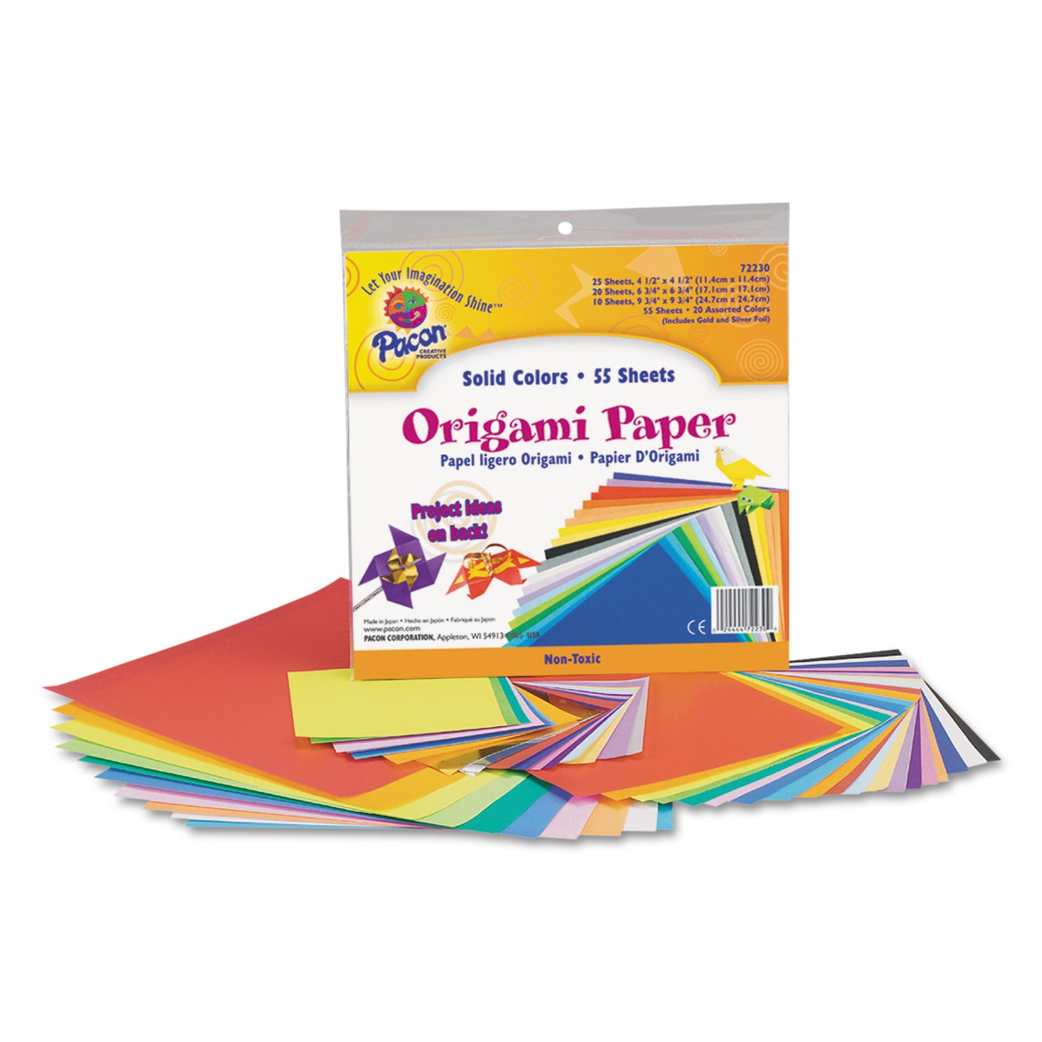 Pacon Origami Paper - Craft, Art - 9.75" Height x 9.75" Width - Assorted - 1 Pack