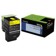 Lexmark Unison 701Y Original Standard Yield Laser Toner Cartridge - Yellow - 1 Each