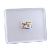 Trays - 25 count, 9"x11", foam, White