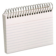 Spiral Index Cards, Ruled, 3 X 5, White, 50/pack