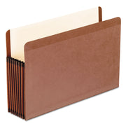 Pendaflex Straight Tab Cut Legal Recycled File Pocket - 8 1/2" x 14" - 7" Expansion - Red Fiber, Polyester - Red Fiber - Moisture Resistant, Reinforced Gusset, Rip Resistant, Spill Proof, Laminated - 30% Recycled - 5 / Box