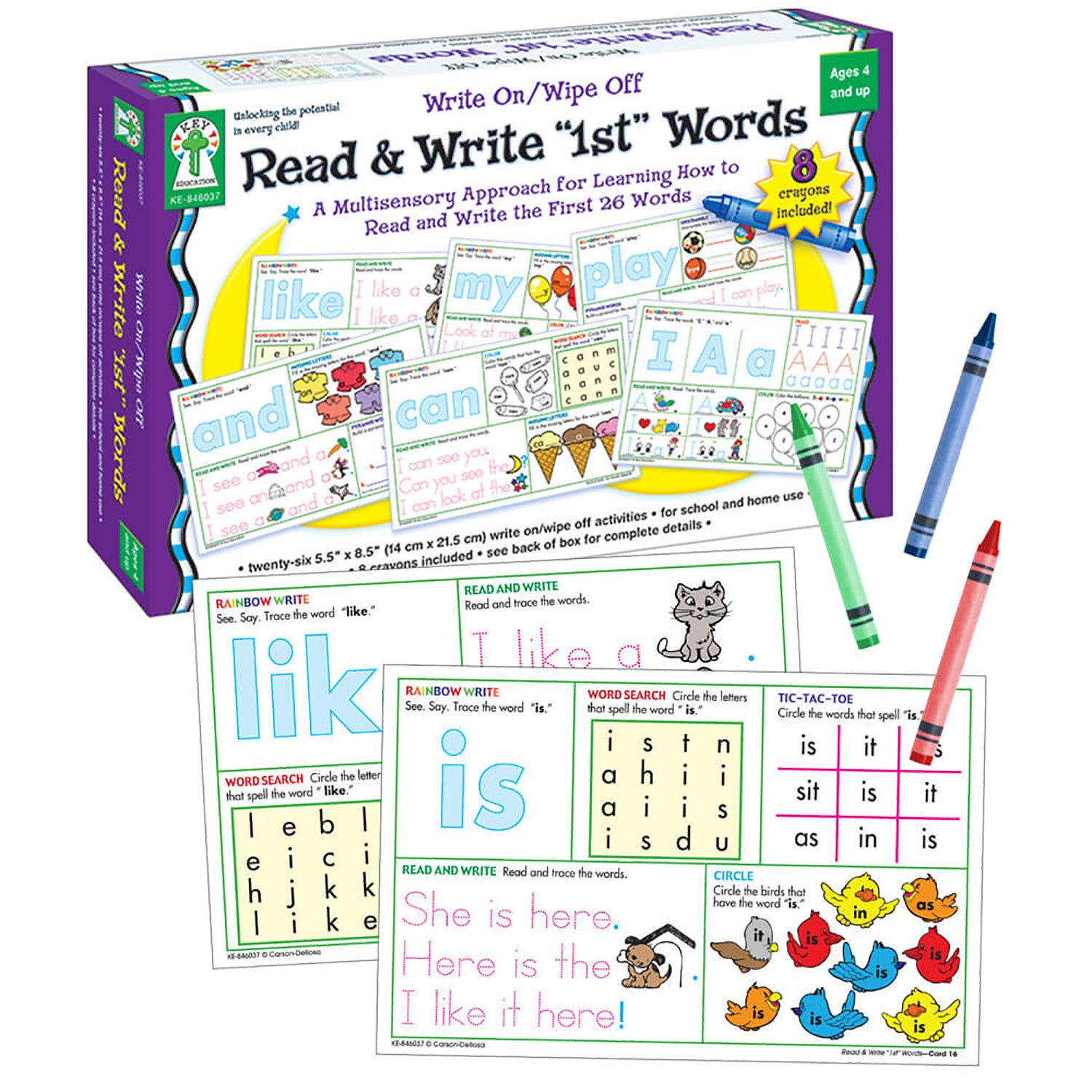 Write On/Wipe Off: Read and Write First Words Manipulative, Grade PK-2