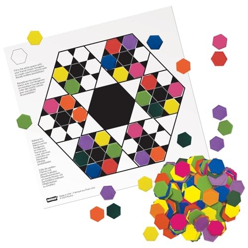 Roylco Fractal Mosaics for Kids – Hands-on Math & Art Pattern Building Set for Early STEM/STEAM Learning, Fractal Exploration & Creative Design