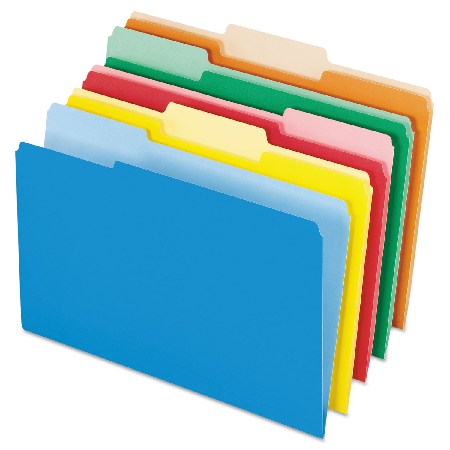 Pendaflex 1/3 Tab Cut Legal Recycled Top Tab File Folder - 8 1/2" x 14" - Assorted - Acid-free - 10% Recycled - 100 / Box