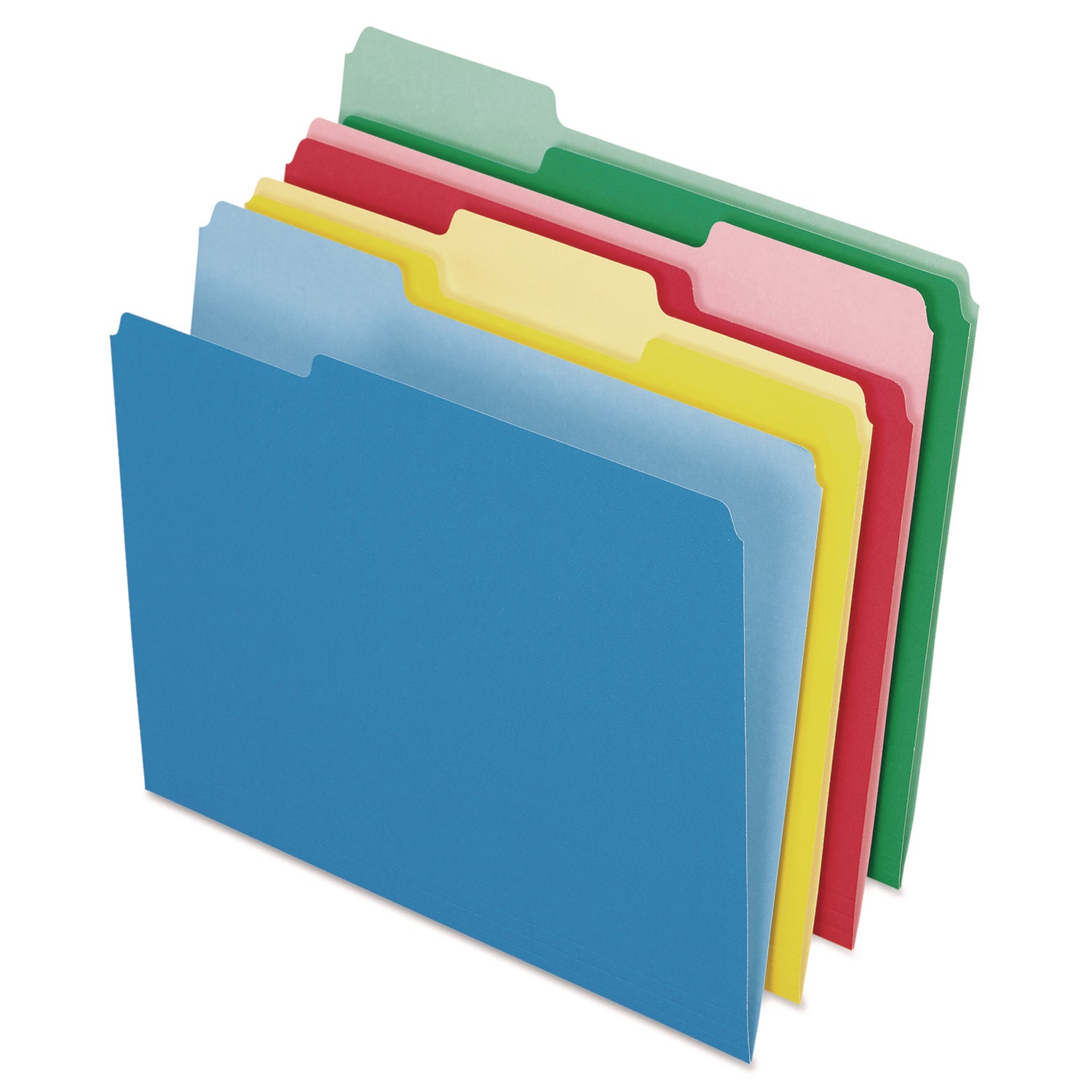 Pendaflex 1/3 Tab Cut Letter Recycled Top Tab File Folder - 8 1/2" x 11" - Top Tab Location - Assorted Tab Position - 11 pt. - Assorted - Labeling Area, Acid-free - 10% Recycled - 1 Pack