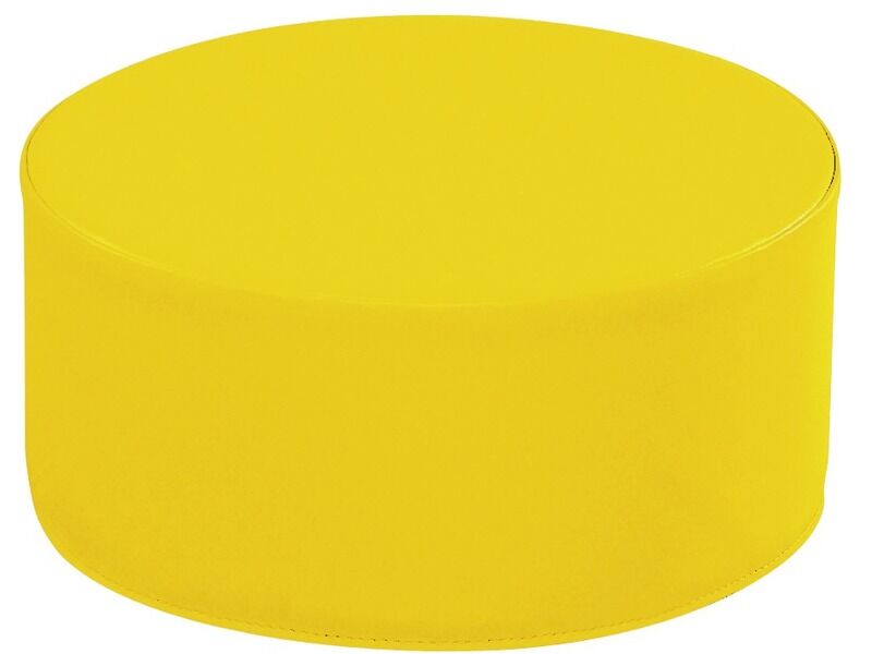 Round Pouffe Basic - Yellow, 6.7"H