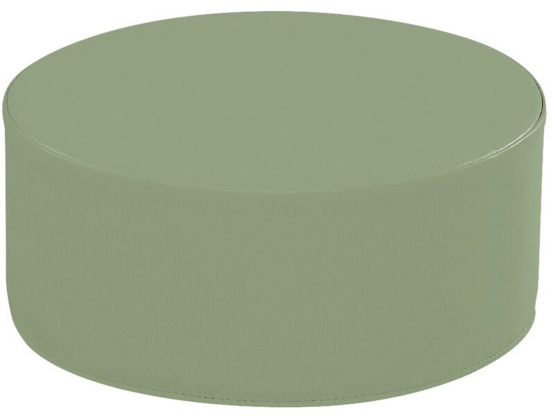 Round Pouffe Basic - Lichen, 6.7"H
