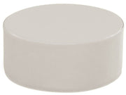Round Pouffe Basic - Ivory, 12.6"H