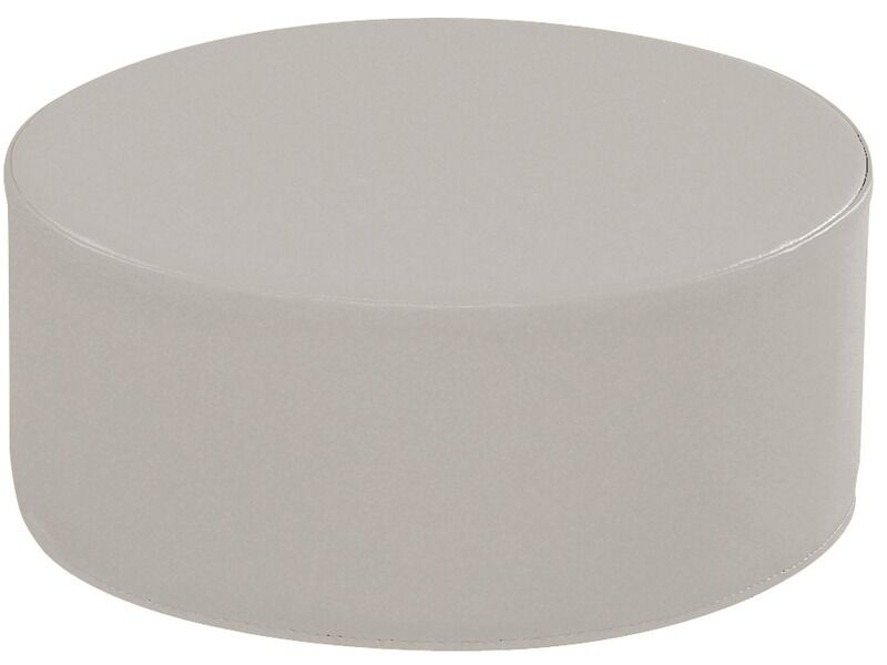 Round Pouffe Basic - Light Grey, 9.8"H