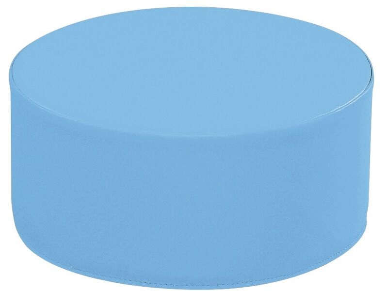 Round Pouffe Basic - Blue, 9.8"H