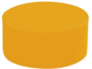 Round Pouffe Basic - Light Orange, 9.8"H