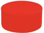 Round Pouffe Basic - Red, 12.6"H