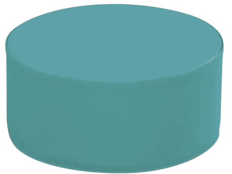 Round Pouffe Basic - Teal, 12.6"H